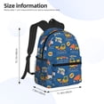 thumbnail image 4 of Vsdgher Construction Vehicles Print Unisex Large Capacity Bookbag Schoolbag Casual Daypack for High School/College/Teens/Travel/Work, 4 of 8