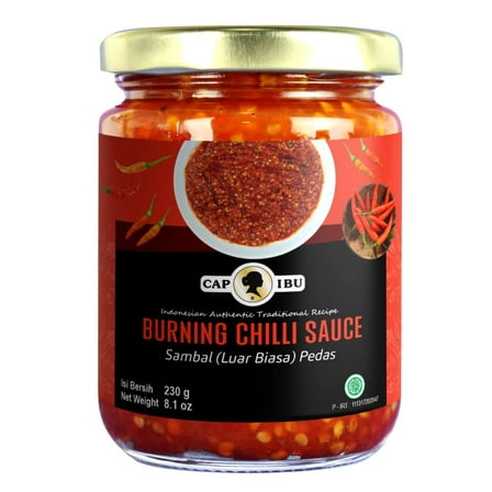 Sambal Luar Biasa Pedas (Burning Chili Sauce / Extremely Hot) - 8.8oz (Pack of 1)