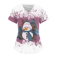 thumbnail image 3 of Uniforme de Enfermería de Navidad para mujer, blusa de trabajo, camiseta de manga corta con cuello en V, ropa de enfermería, Tops de túnica para enfermeras, 3 of 5
