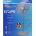 Lasko 18" Adjustable Cyclone Pedestal Fan with 3 Speeds, S18900, White