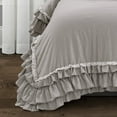 thumbnail image 5 of Lush Decor Ruffled Bedding Comforter Set, Parisian Vintage Chic Ruffle Lace, White, 2-Piece, Twin XL, 5 of 11