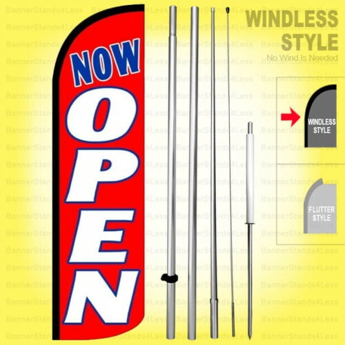 CAR RENTALS Windless Swooper Flag Kit 15' Tall Feather Banner Sign  bf-h 
