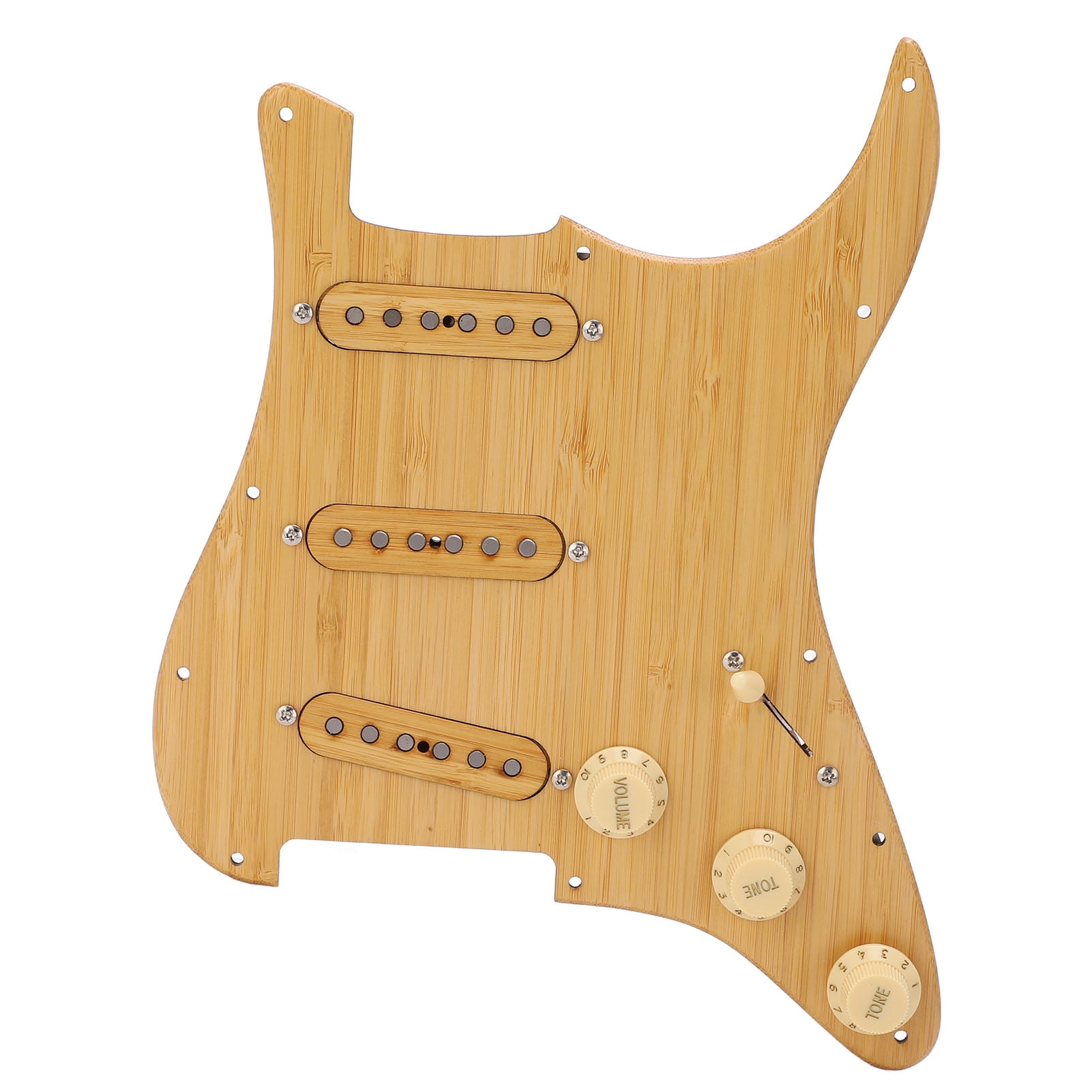 Pickup Pickguard SSS Bamboo Pickup Guard Electric Guitar Replacement Part for Concert Performance