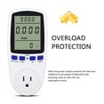 Watt Meter Power Energy Monitor Electricity Usage Socket Equipment Plug