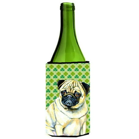 

Pug St. Patricks Day Shamrock Portrait Wine bottle sleeve Hugger 24 oz.