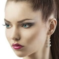 thumbnail image 2 of Galaxy Gold 14k Rose Gold Chandelier Earrings with Aquamarines, 2 of 2