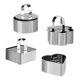thumbnail image 1 of Anillos para tartas, anillos de cocina, molde para mousse de postre, acero inoxidable con empujador para hacer postres (4 unidades), 1 of 5