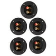 thumbnail image 3 of Subwoofer Box Terminal, Black 2 Way Speaker Box 5Pcs Zinc Alloy Double Binding Posts Compact  For Home Hotel Hall, 3 of 8