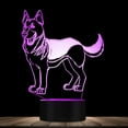 thumbnail image 5 of YSITIAN 3D Wolf Dog Night Light Lamp Illusion Led 7 Color Changing Touch Switch Table Desk Decoration Lamps Acrylic Flat ABS Base USB Cable Toy (Bus) E1116-323, 5 of 5
