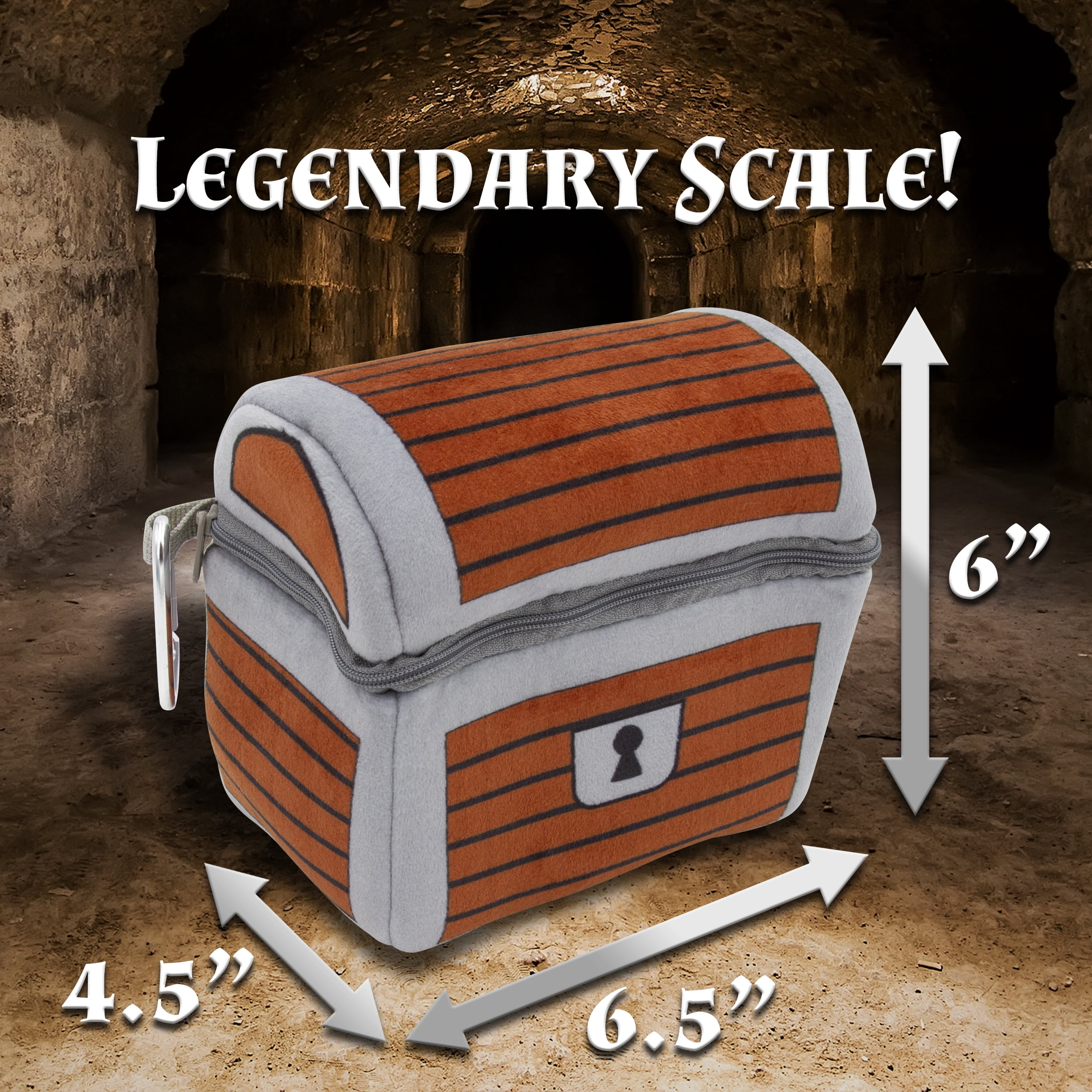 CASEMATIX Mimic Dice Chest with 7 RPG Dice - Plush DnD Mimic Chest Dice Holder
