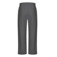 thumbnail image 4 of Mlzmgr Men's Pants S -3XL Straight Leg Elastic Waist Corduroy Pants with Pockets Summer Lounge Pants, 4 of 7