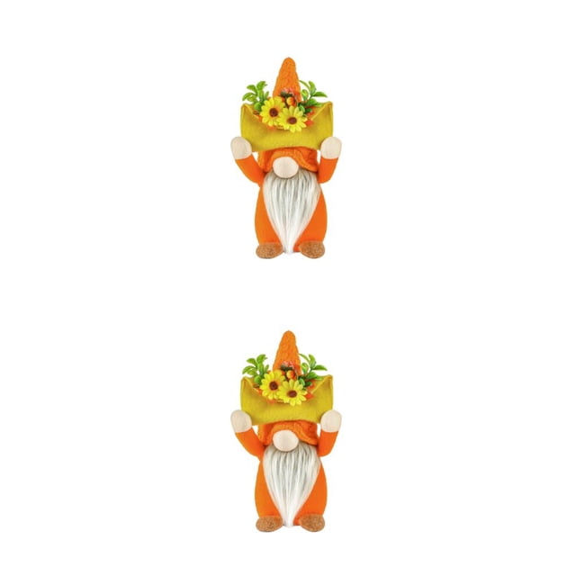 Maytalsory 1/2/3/5 Wide Application Autumn Gnome With Maple Leaf Cute For Decoration Gift Choice men 2PCS