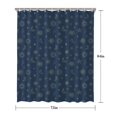thumbnail image 5 of Dark Blue Star Moon Sun Pattern Shower Curtain 72"x84" ,Bathroom Decorative Shower Curtains Set with 12 Hooks,Modern Waterproof Washable Shower Curtain, 5 of 6