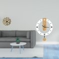 thumbnail image 2 of jicheng Rustic Scenic Wrought Iron Wall Art Sculpture with 3D Hanging Pendants and Large Roman Numerals Silent Clock for Office Living Room, 2 of 8