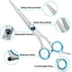thumbnail image 4 of Kit de corte de cabello profesional, tijeras y tijeras de acero inoxidable, forma ergonómica para reducir la fatiga, hojas de precisión, completo con accesorios de peinado para uso en salón y en el, 4 of 8