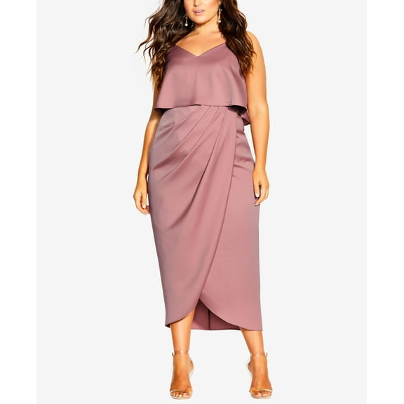 Trendy Plus Size Baby Frill Dress Blush 20W