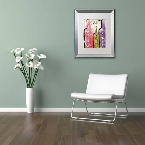 Trademark Fine Art "Wine Tasting II" Canvas Art by Color Bakery White Matte, Silver Frame