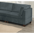 thumbnail image 2 of Grey Chenille 8pc Modular Sectional Sofa Set for Living Room - Family Sofa with 4 Corner Wedges, 3 Armless Chairs & 1 Ottoman (Plywood), 2 of 20