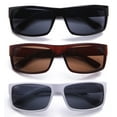 thumbnail image 3 of 3 Packs Men's Flat Top Sunglasses Plastic Rectangular Classic Design, 3 of 3