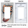 thumbnail image 3 of Yayeee Rocker Switch Wall Plate 2-Gang 4.7"x4.6" Home Decorative Outlet Cover, Game Day, 3 of 6
