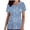 Light Blue02, variant on cocolona Scrubs for Women, V Neck Short Sleeve Scrubs Tops Fashion Casual Floral Print Workwear T-shirts Work Uniform with Pockets