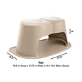 thumbnail image 2 of WeatherTech Double High Pet Feeding System 14" High Stand - BPA-Free Plastic - Tan, 2 of 5