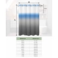 thumbnail image 6 of No Hook Shower Curtain with Snap in Liner, Blue Grey Stripe Gradient Hotel Shower Curtains for Bathroom, Washable Shower Curtain Liner Set with Mesh Top Window, 36"x78", 6 of 6