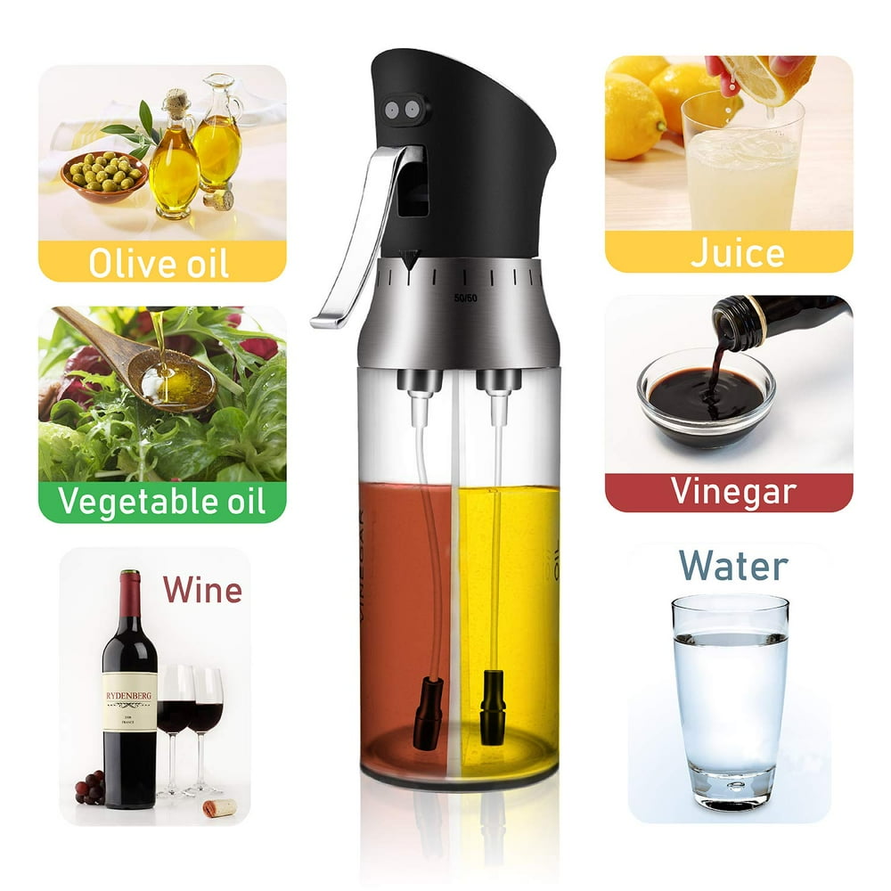 Oil and Vinegar Sprayer 2in1 Kitchen Dual Spouts Olive Oil Sprayer