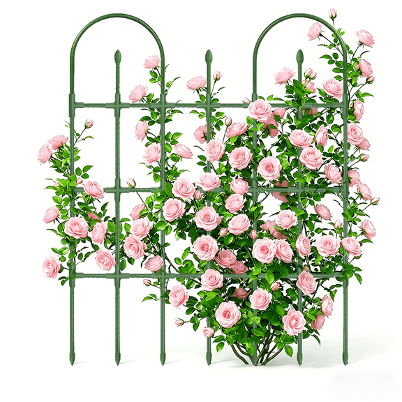 Garden Trellis for Climbing Plants Outdoor, 47.2" H*35.4" W Rustproof Sturdy Garden Arch Trellis for Potted Climbing Cucumber Tomato Rose Vegetable Flower Plant Trellises