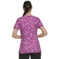 thumbnail image 3 of Dickies Prints Medical Scrubs Top for Women Mock Wrap DK714, XS, Daisy Chain, 3 of 5