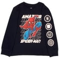 thumbnail image 2 of Marvel Spider-Man and Avengers Long Sleeve T-Shirt 2-Pack for Boys, Spiderman and Avengers Boys Long Sleeve Tees Bundle Set (Size 4-16), 2 of 8