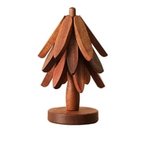 Wooden Trivets for Hot Dishes, Tree Shape Trivet Set, 3 Wood Trivets 1 Stand stored Like a Christmas Tree,Foldable Kitchen Wooden Trivet,for Hot Dishes、Pot、Bowl、Teapot、Hot Pot Holder
