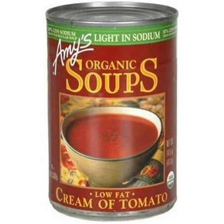 Amy's Organic Soups Low Fat Cream of Tomato Soup, 14.5 oz, (Pack of