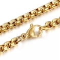 thumbnail image 2 of 4MM Men's Chain Womens Unisex Yellow Gold Filled Box Link Necklace18"-40inch, 2 of 4
