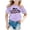 Light Purple, variant on XFeng Kids Florida Palm Tree Graphic T-Shirt, Gradient Letter Coconut Tree Short Sleeve Casual Tee