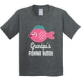 thumbnail image 3 of Inktastic Grandpa Fishing Buddy Girls Fish Youth T-Shirt, 3 of 5