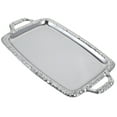 thumbnail image 5 of FRCOLOR 1Pc Vintage Silver Serving Tray Metal Household Tableware Tray for Dining Room, 5 of 8