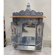 Oxidized Temple for Home Indian Traditional Temple Pooja Mandir Wooden Temple India Handmade Temple Customized Mandir Office Temple Home Decor Temple Decoration Handcrafted Mandir