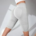 thumbnail image 2 of TRUBKH Butt Lifting Leggings for Women Biker Shorts Women Seamless Shorts Butt Lifting Shorts Womens Workout Clothes Workout Pants Women Athletic Shorts White L, 2 of 9