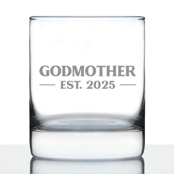 Bevvee Whiskey Rocks Glass 10.25 oz Bold 2025 Godmother Godmother Gifts Glassware & Drinkware