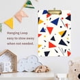 thumbnail image 4 of FORMRS Acrylic Clipboard with Low Profile Clip Standard A4 Letter Size, 12.5" x 9", White Geometric, 4 of 8