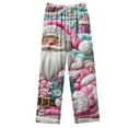 thumbnail image 5 of Lorytime Pjs Sets for Women Christmas Santa Claus Long Sleeved Collared Tops Elastic Waist Pants Festive Loungewear, 5 of 5