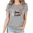 thumbnail image 3 of VBTAPA Women's Happy Easter Shirt Funny Bunny T-Shirt Cute Rabbit Graphic Tees Egg Hunt Holiday Party Tops Sales of Today Gray L, 3 of 6