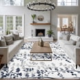 thumbnail image 4 of Dark Blue Grey Botanical 5'x7' Area Rug, Spring Floral Summer Farmhouse Washable Non-Slip Soft Rugs, Low-Pile Large Carpet for Living Room Bedroom Dining Room, Non-Shedding Accent Rug, 4 of 9