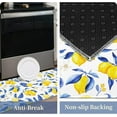 thumbnail image 3 of Lemon Kitchen Rugs and Mats Set of 2, Blue and Yellow Lemon Summer Farmhouse Non-Skid Washable for Kitchen Floor Sink Mats Decor and Accessories 17"x30"+17"x47", 3 of 6