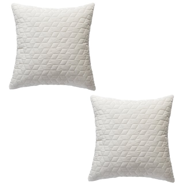 Funda de almohada de terciopelo de 2 piezas en casa funda de almohada a cuadros hexagonal