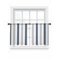 thumbnail image 6 of Blue Gray Striped Sheer Curtains for Living Room Bedroom Farmhouse Stripe Art Sheer Curtains 45 Inch Long 2 Panels Set Light Filtering Curtain Window Treatments Drapes for Dining Room, 6 of 6