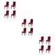 thumbnail image 2 of Toystoory 4 pack/lote funda para silla gruesa para el hogar-sillas limpias y a prueba de polvo fácil de montar fundas para sillas rojo vino Type1 NO1, 2 of 6