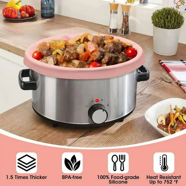 Insulation Pad Big Sale! New Product Household Silicone Slow Cooker Liner Convenient Liner Reusable Black Clearance!