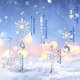 thumbnail image 4 of 16 piezas de decoraciones navideñas de copos de nieve de cristal, decoraciones navideñas colgantes de copos de nieve, juegos de adornos de copos de nieve, decoraciones de carámbanos de acrílico, copo, 4 of 5